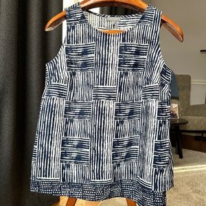 Habitat blue white stripe sleeveless top extra small